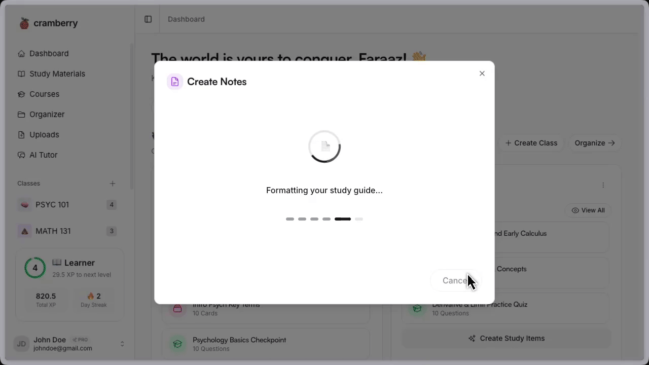 Level up as you learn